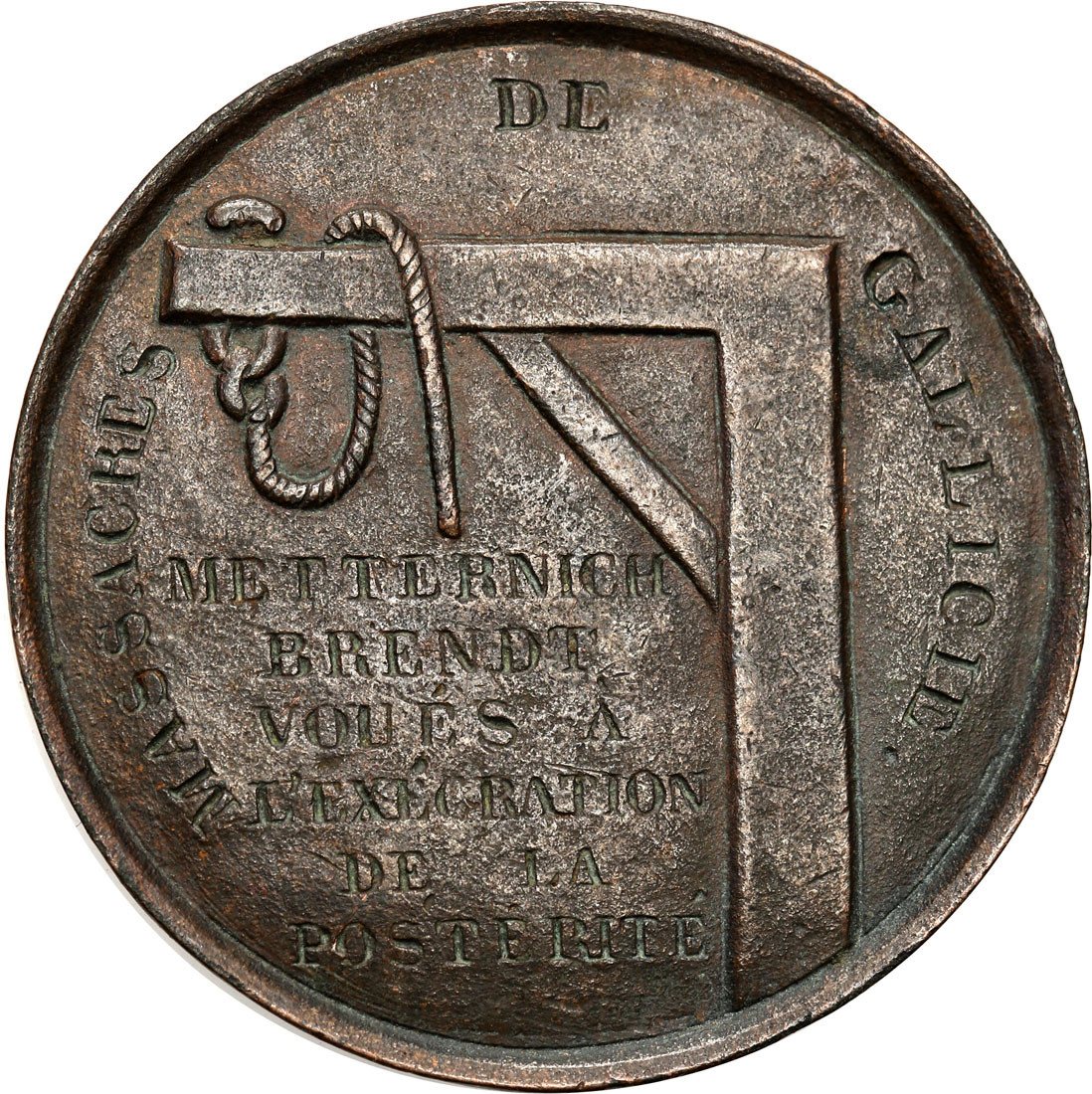 Polska. Medal 1846 Rzeź Galicji, brąz